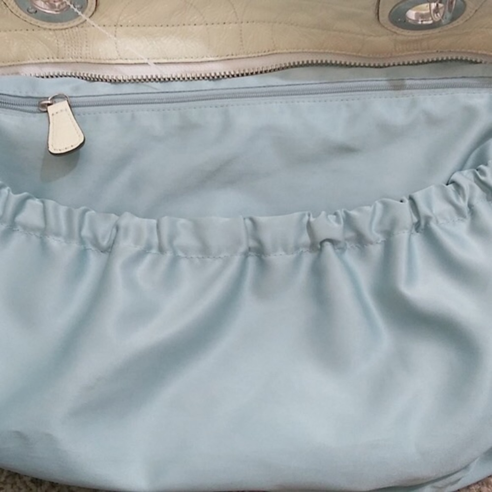 Coach - Yellow Leather & Canvas Diaper/Tote Bag - Picture 4 of 11